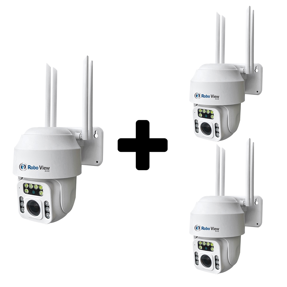 글로벌아이넷 로보뷰 P3 3세트 홈 CCTV 캠 2.8mm-12mm 광학줌 QHD - 상품 이미지