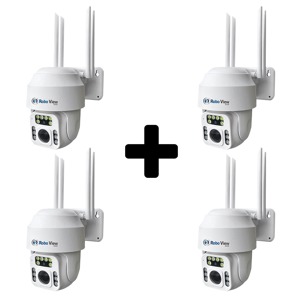 글로벌아이넷 로보뷰 P3 4세트 홈 CCTV 캠 2.8mm-12mm 광학줌 QHD - 상품 이미지