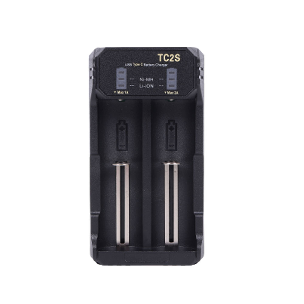 TC2 18650 배터리 충전기 21700 26650 리튬이온 배터리 고속 충전기 KC