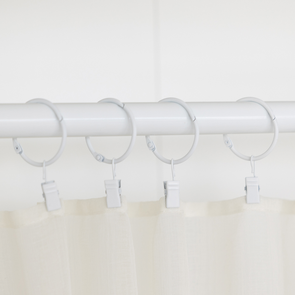 할메이드 커튼 압축봉 링 고리 걸이 오픈형 링집게 25mm 1p