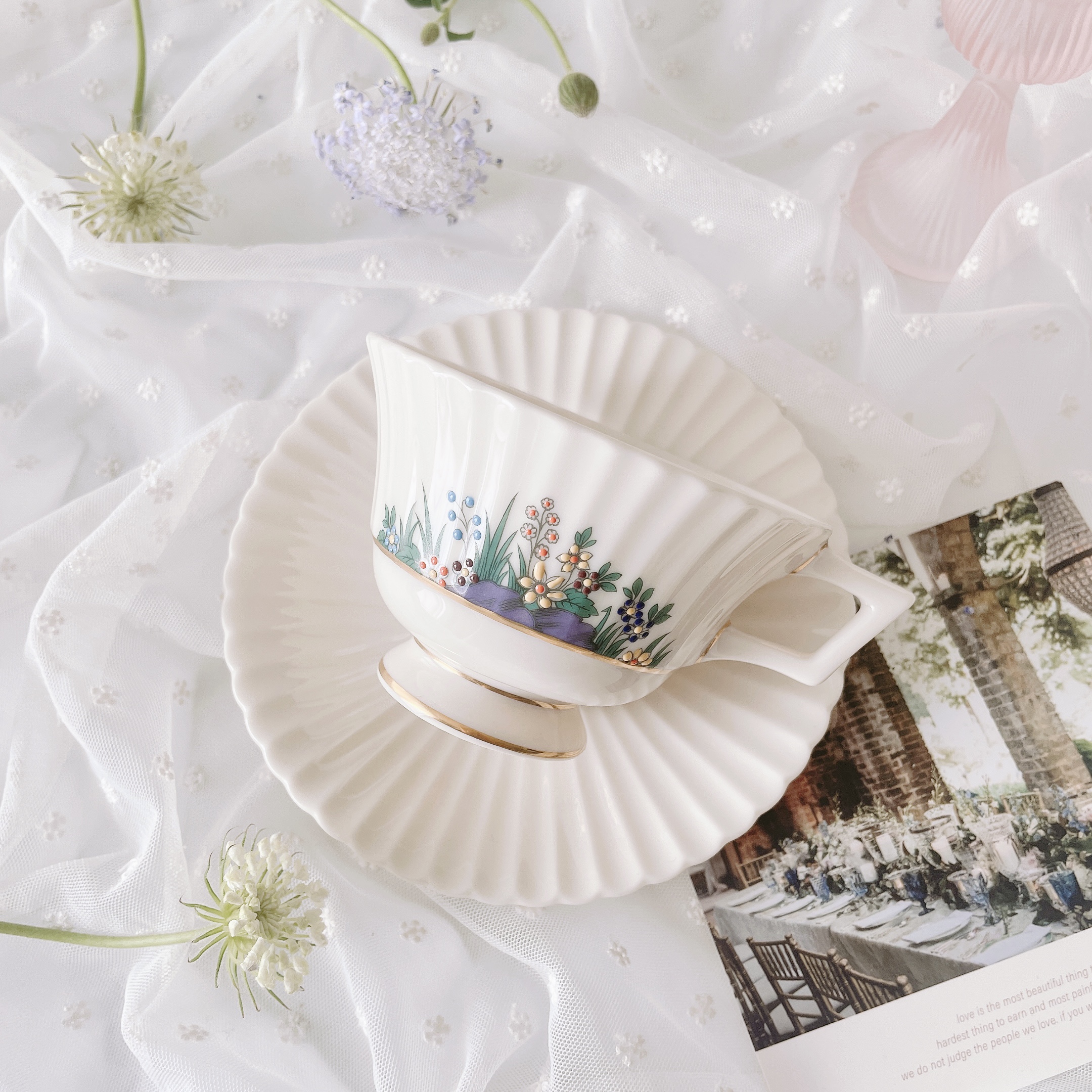 레녹스 러틀리지 빈티지 찻잔 커피잔 앤틱 예쁜 선물용 수입찻잔세트