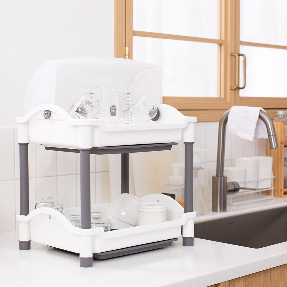뉴코코맘 이유식기보관함 2단 아기 식기건조대 젖병보관함