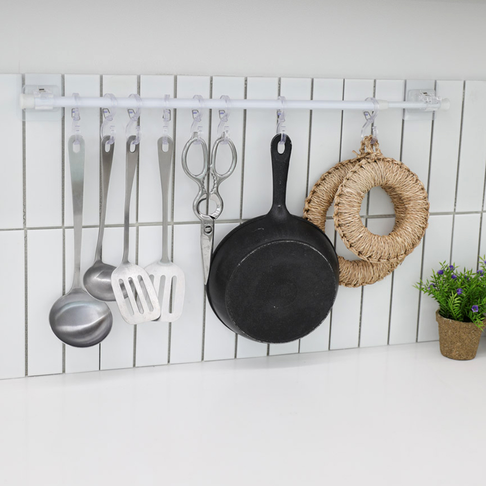 무타공 미니 길이조절 압축봉 커튼봉 30~50cm