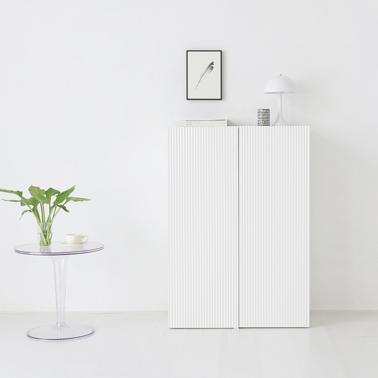 템바보드 수납장 폭좁은 화이트 높은 거실장 원룸 미니 템파보드