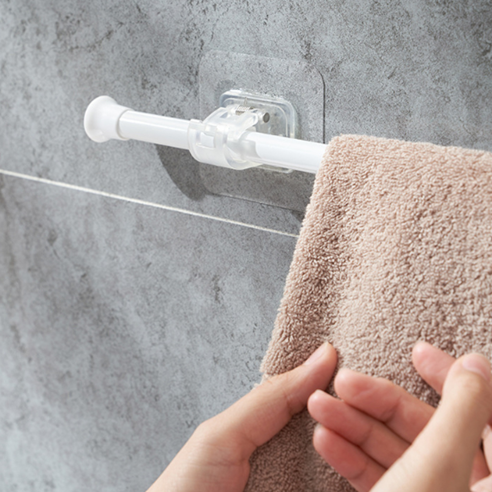 접착식 압축봉 클립 커튼봉 브라켓 고정 홀더