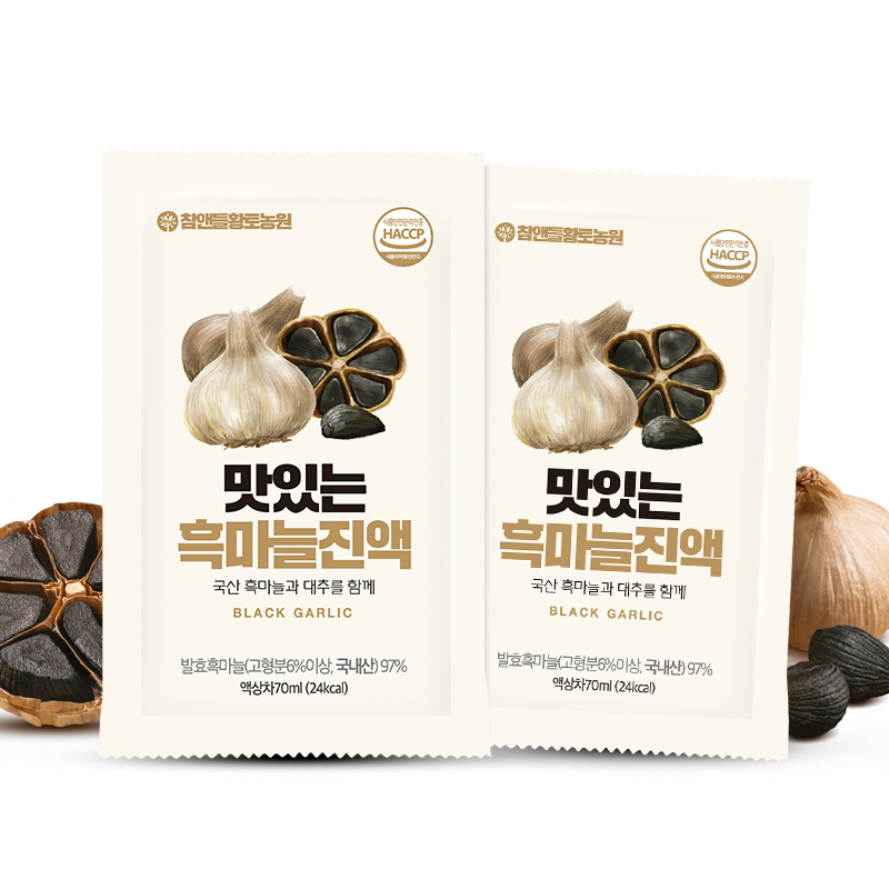 [국내산 흑마늘/3+1] 참앤들황토농원 맛있는 흑마늘진액 70ml 30포, 3개 - 상세 이미지 2