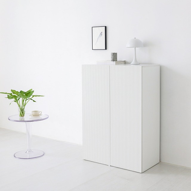 템바보드 수납장 폭좁은 화이트 높은 거실장 원룸 미니 템파보드