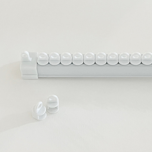 커튼 레일 롤러 커텐 부자재 [화이트/블랙] 12개