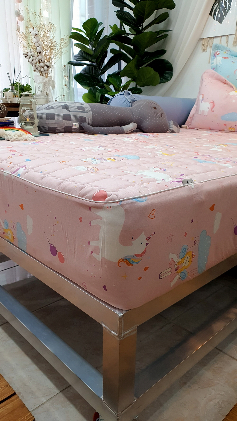 모달 누빔 침대 매트리스 커버 슈퍼싱글 맞춤