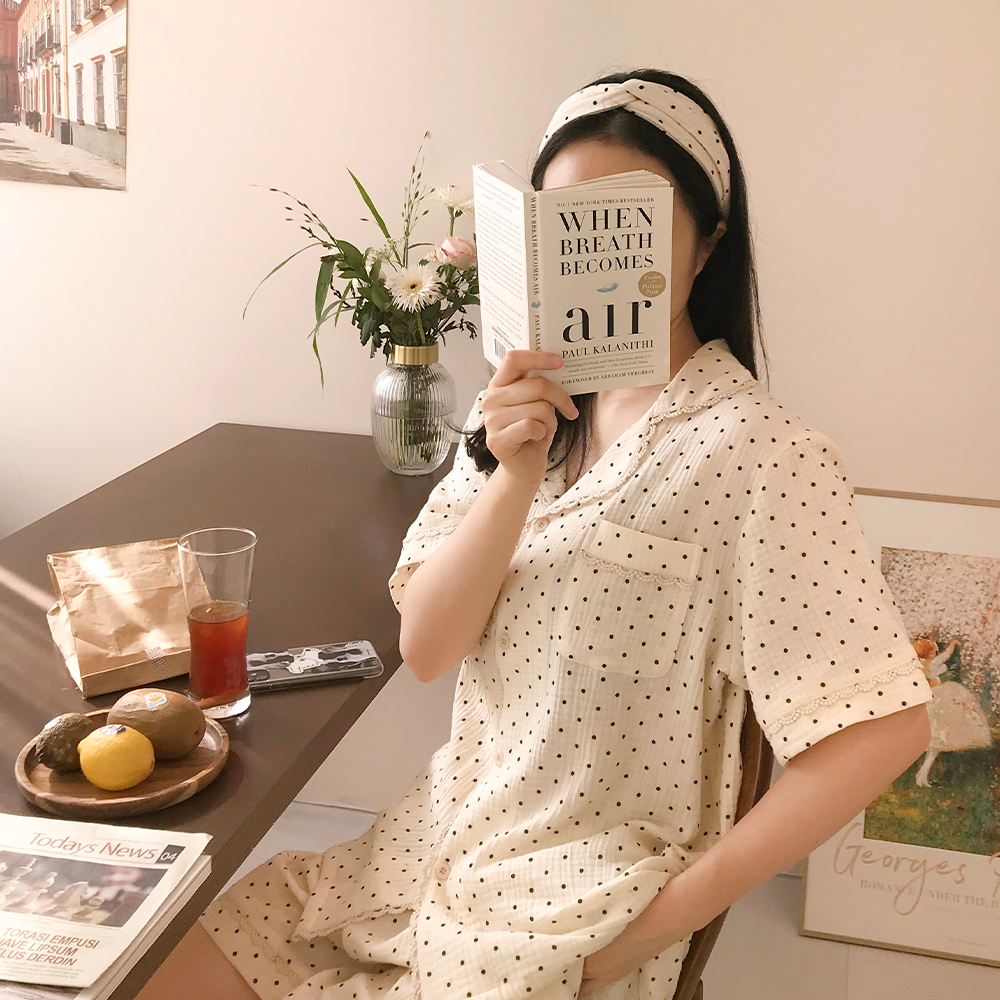 미니코코볼 반팔 커플파자마 요루면 잠옷세트 1color - 상세 이미지 4