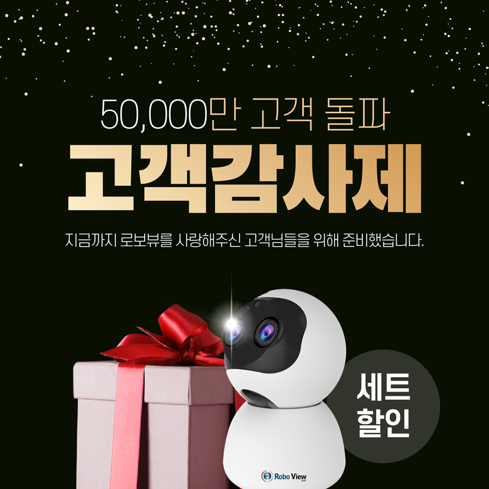 글로벌아이넷 로보뷰 4 2세트 홈 CCTV 캠 듀얼렌즈 광학줌 300만화소 - 상세 이미지 2