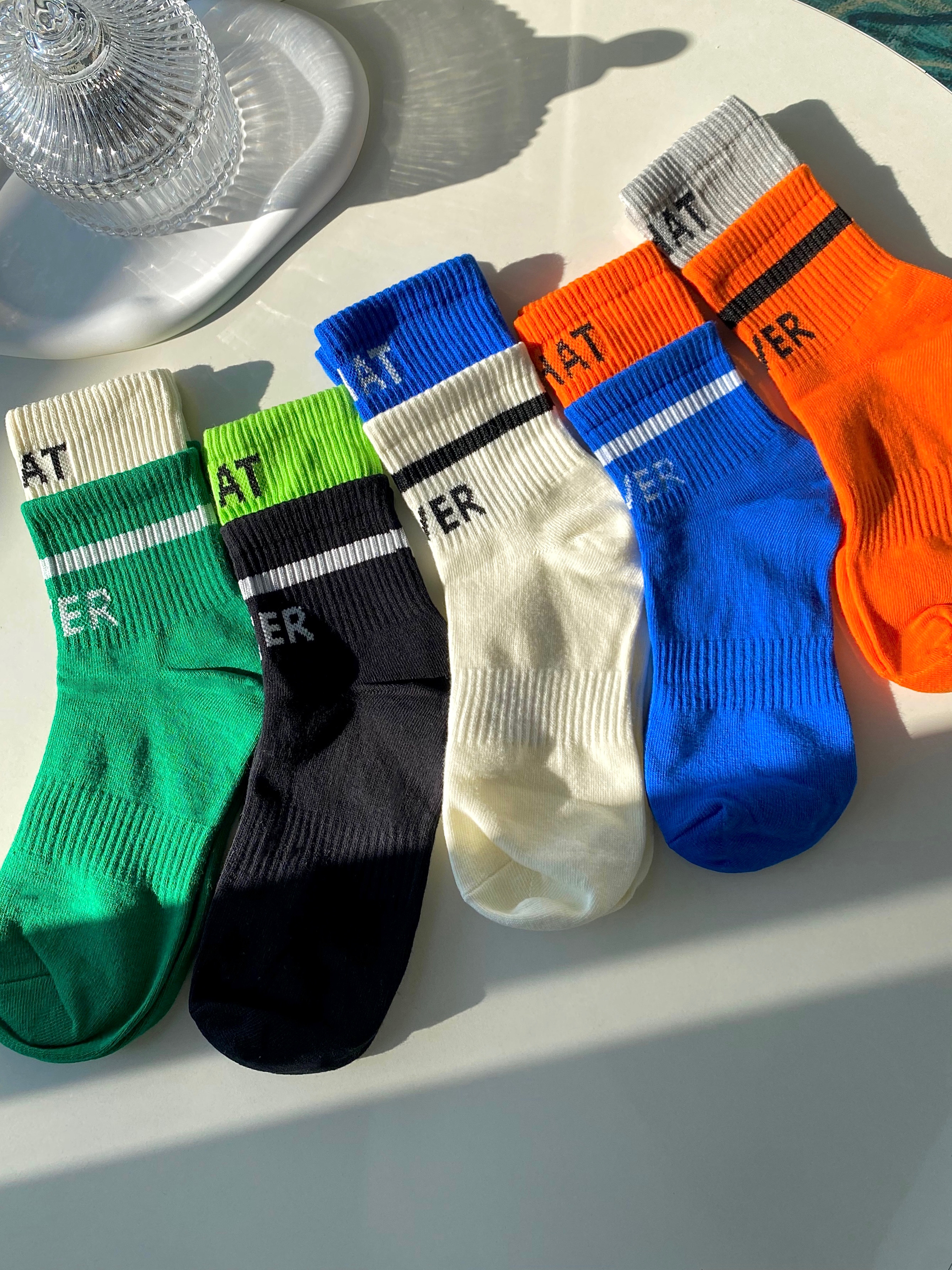 투톤 왓에버 삭스 (2켤레) 5COLOR 양말 중목양말 에이오알닷 이미지 6