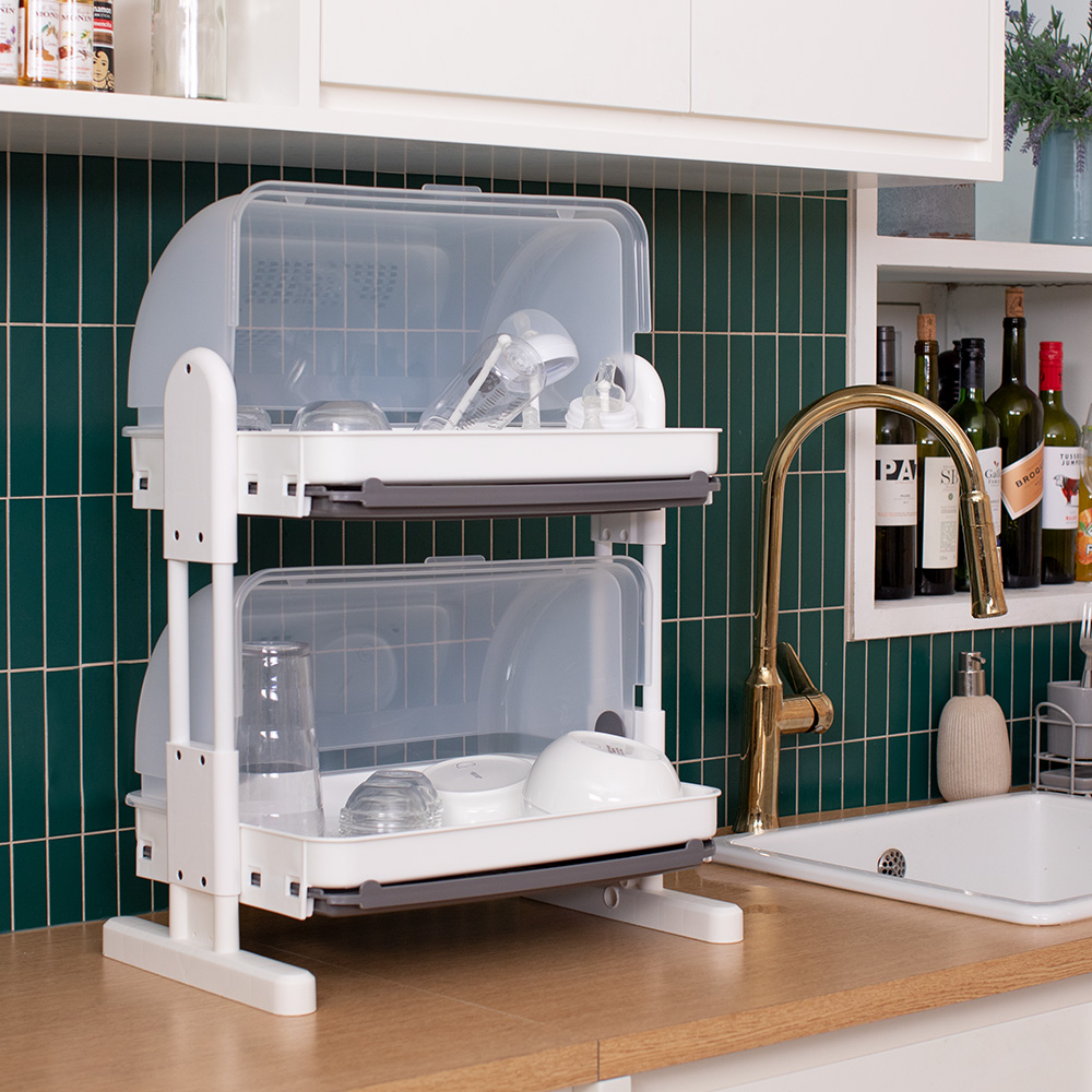 뉴코코맘 이유식기보관함 2단 아기 식기건조대 젖병보관함