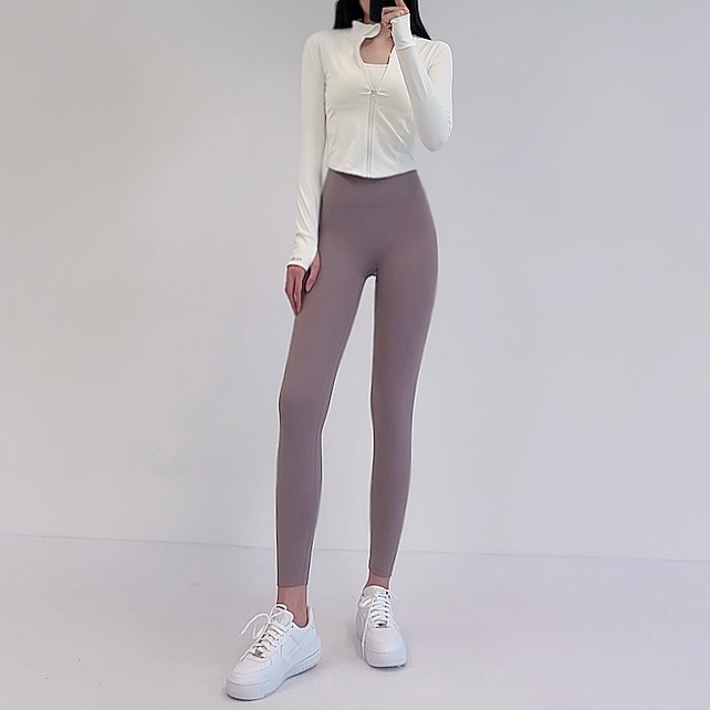 로라벨 자체제작 런 요가 레깅스 바지 필라테스복 여성 요가복 필라테스 하의 하이웨스트 옷 상세 이미지 5