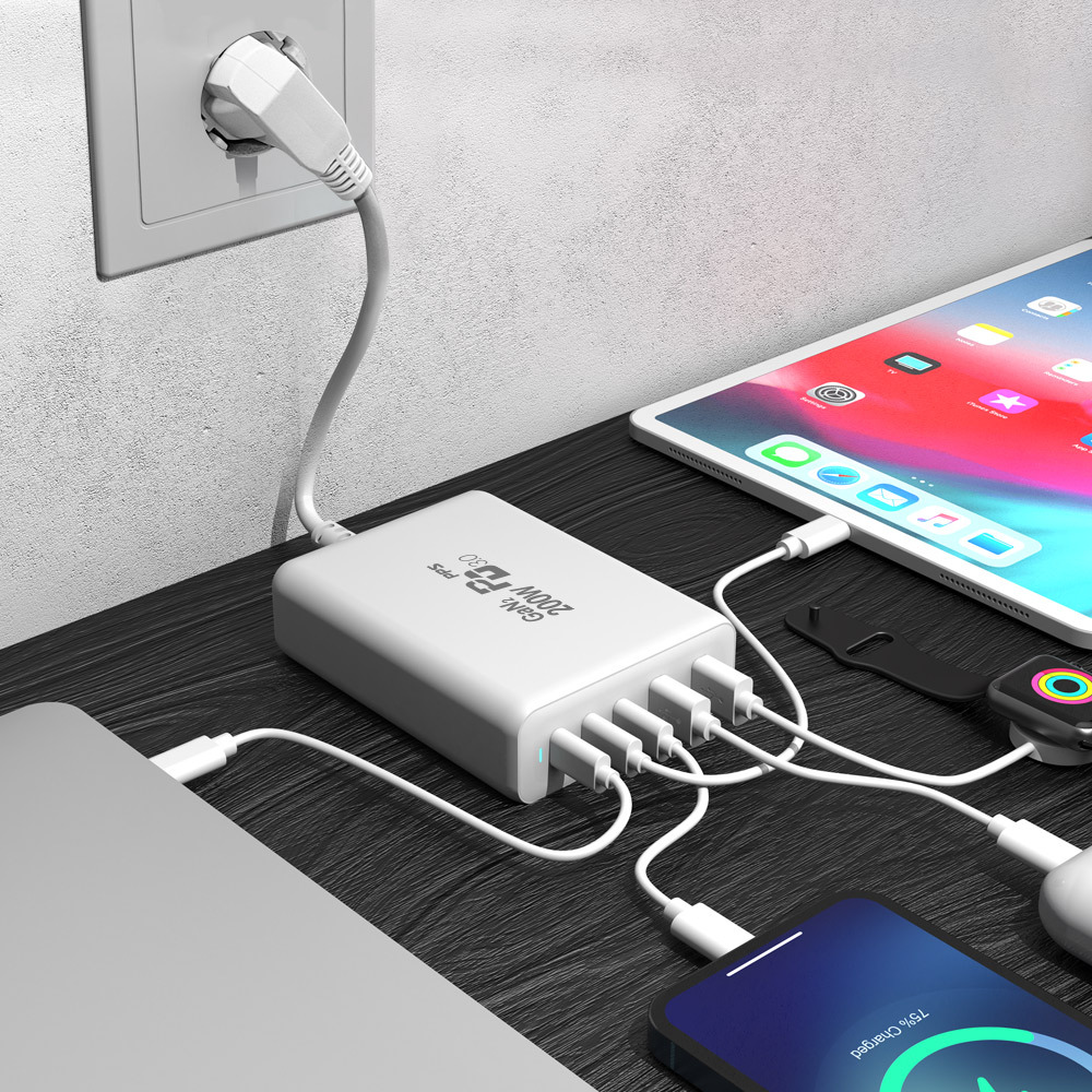 200W PPS USB PD C타입 접지 고속 멀티 노트북 충전기 GAN2-MAX220W - 상세 이미지 3