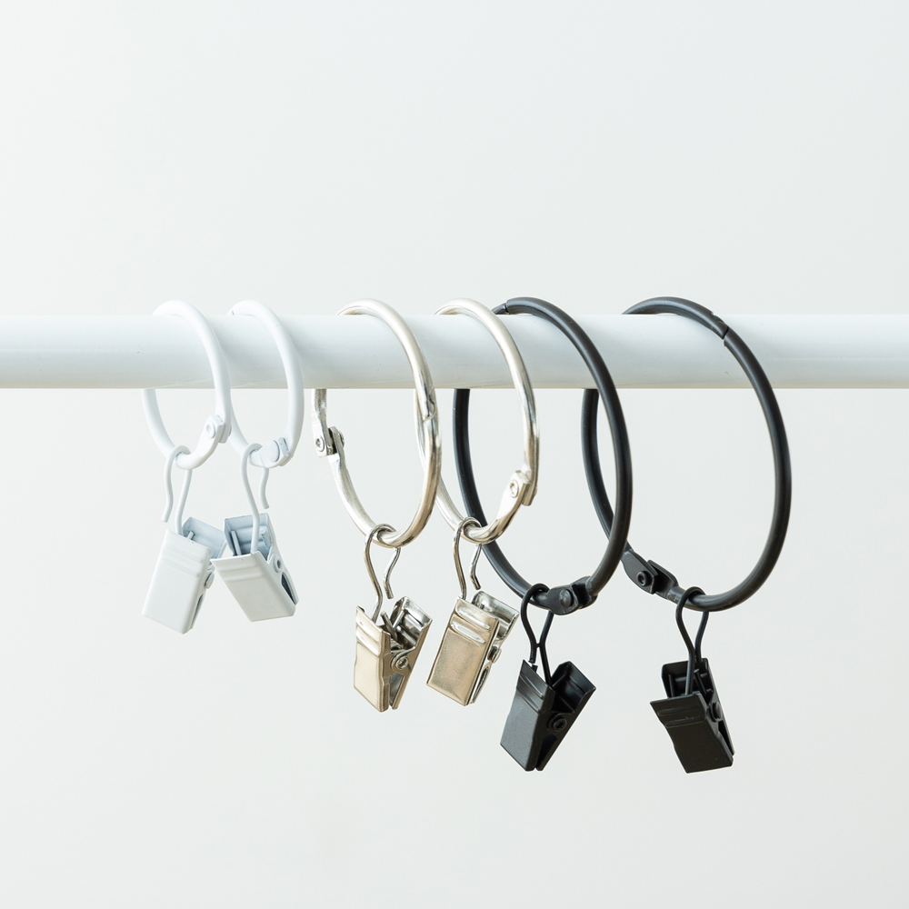 할메이드 커튼 압축봉 링 고리 걸이 오픈형 링집게 25mm 1p