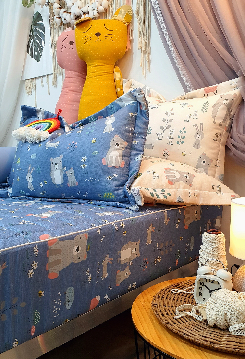 모달 누빔 침대 매트리스 커버 슈퍼싱글 맞춤