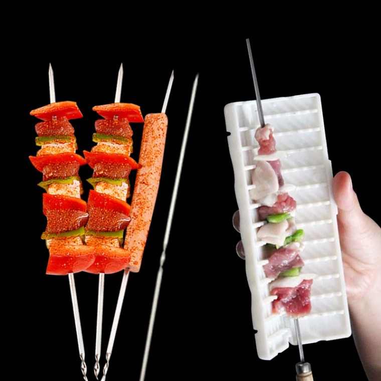 꼬치 꽂이 기계 홀더 캠핑 꼬챙이 스텐 바베큐 끼우기