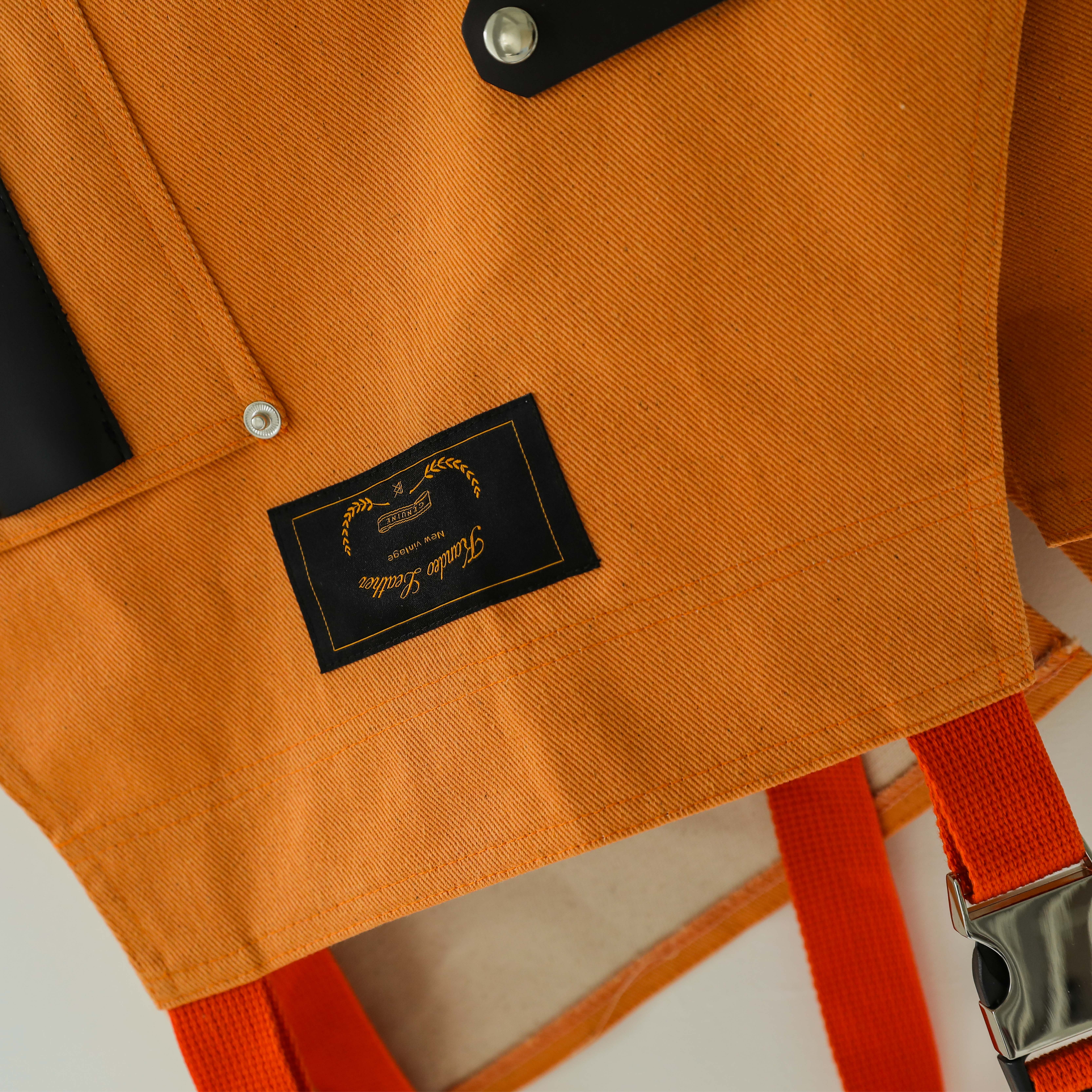 몬타나 오렌지 칸데오레더 공방 미용실 카페 미용사 바리스타 앞치마 가죽 앞치마