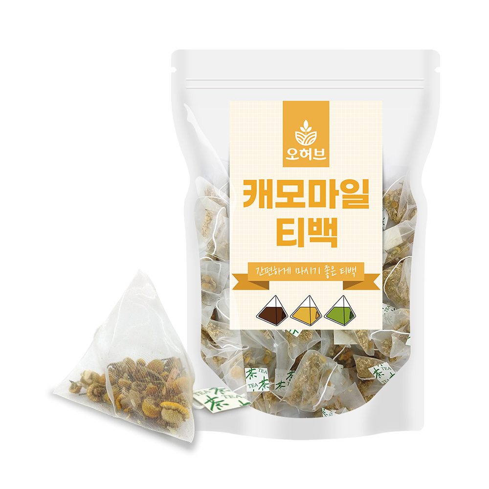 캐모마일 카모마일 차 100개 삼각 티백차 식수대용 허브차 허브티 - 상품 이미지