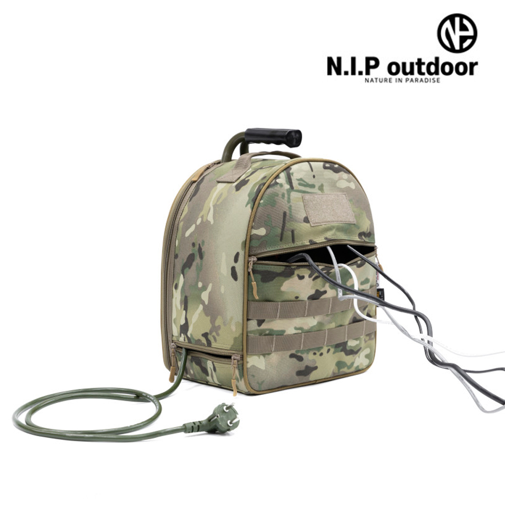 N.I.P 릴선 가방 카키카모 / 캠핑 감성 20M 수납 코듀라