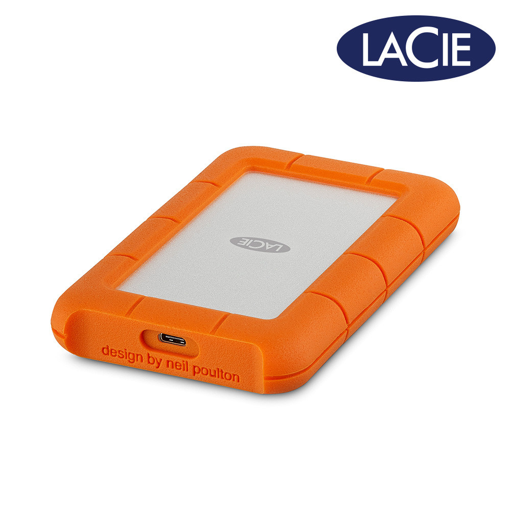 LaCie Rugged USB-C 외장하드 라씨 데이터복구 5TB, 오렌지 - 상품 이미지