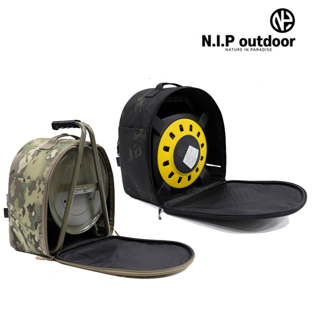 N.I.P 릴선 가방 카키카모 / 캠핑 감성 20M 수납 코듀라