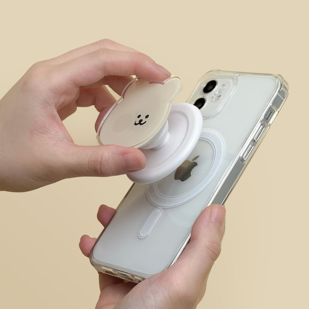 캐릭터 맥세이프 그립톡 홀더 자석 볼따구 곰찌