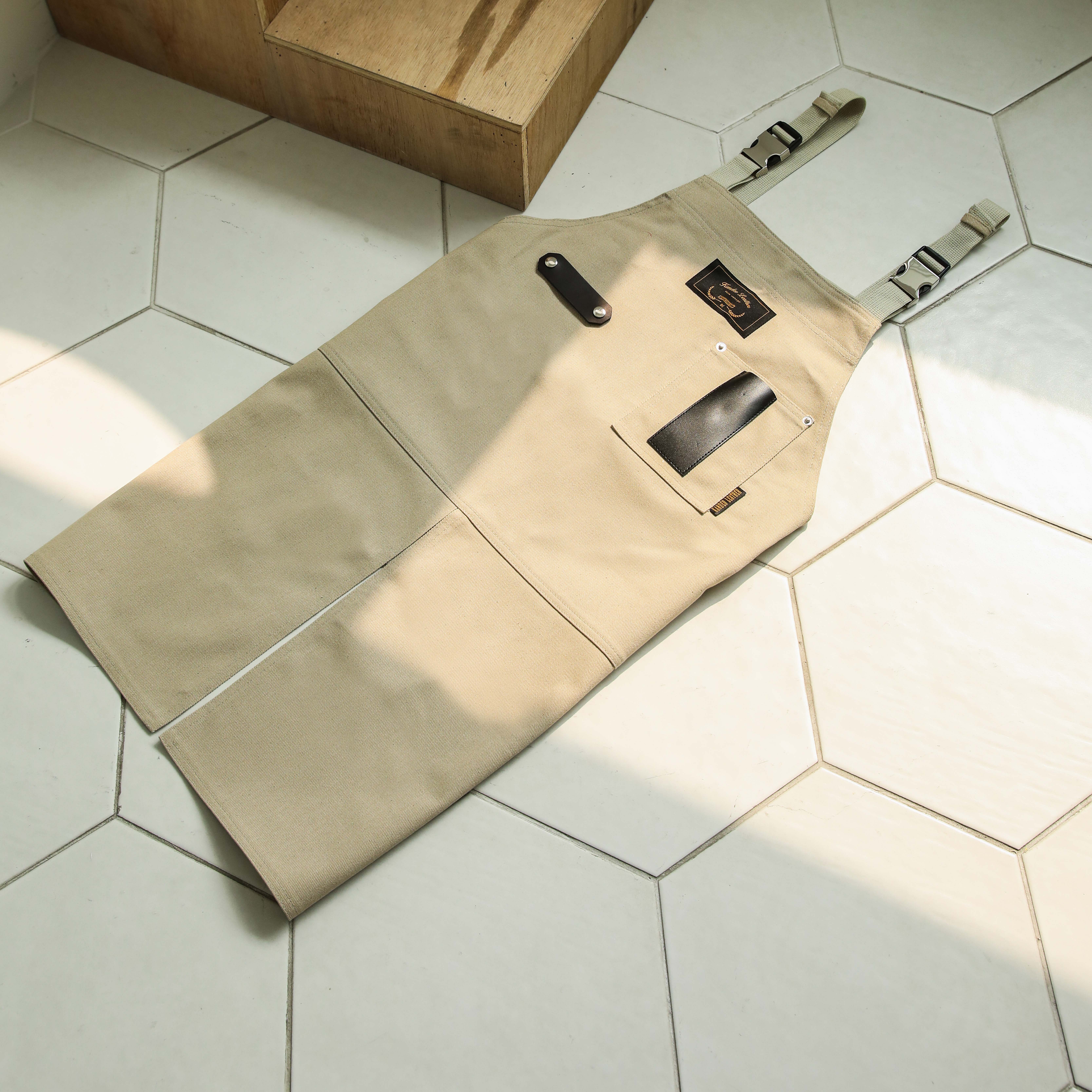 몬타나 피넛 칸데오레더 공방 미용실 카페 미용사 바리스타 앞치마 가죽 앞치마