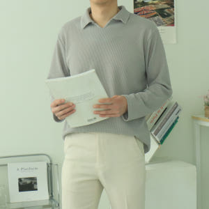 남자카라티 구김없는 오버핏 헨리넥 남성긴팔티 착용 후기 | 사이즈/핏 총정리 - 상품 이미지 2