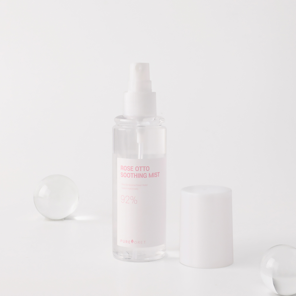 퓨어포레 로즈오또 로즈워터 쿨링 진정 수분 수딩 보습 스킨 페이스 얼굴 미스트 90ml - 상세 이미지 4