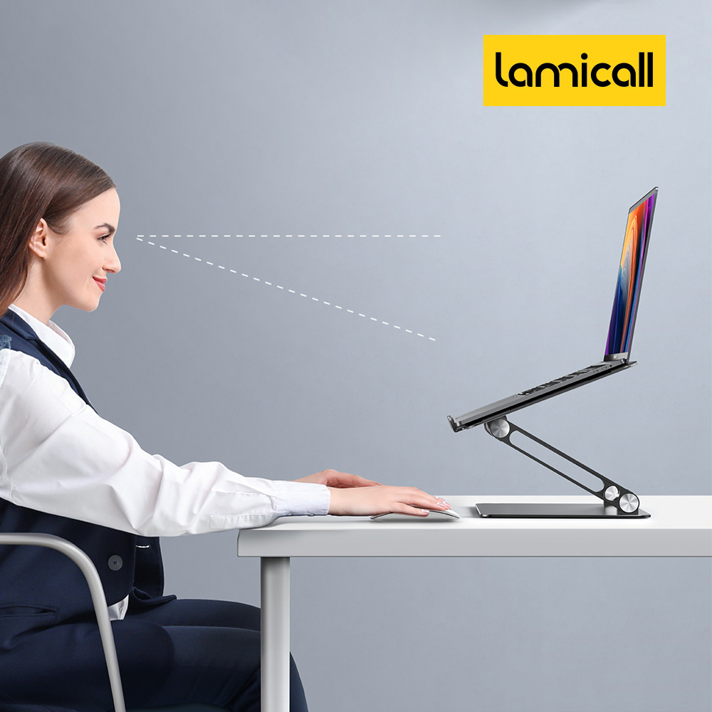 라미콜 노트북 높이조절 접이식 받침대 Lamicall 휴대용 스탠드 맥 북 갤럭시 거치대 - 상세 이미지 4