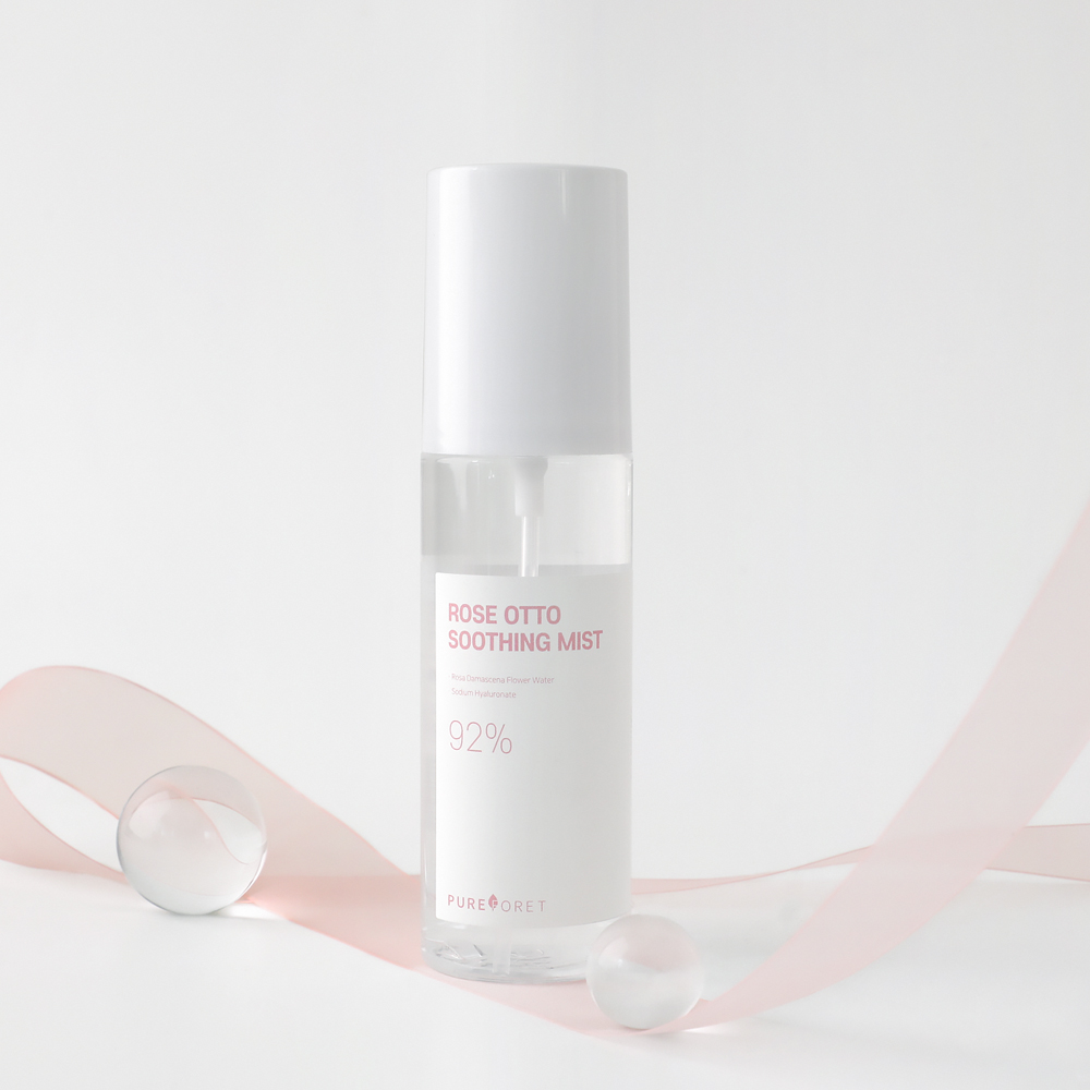 퓨어포레 로즈오또 로즈워터 쿨링 진정 수분 수딩 보습 스킨 페이스 얼굴 미스트 90ml - 상세 이미지 2