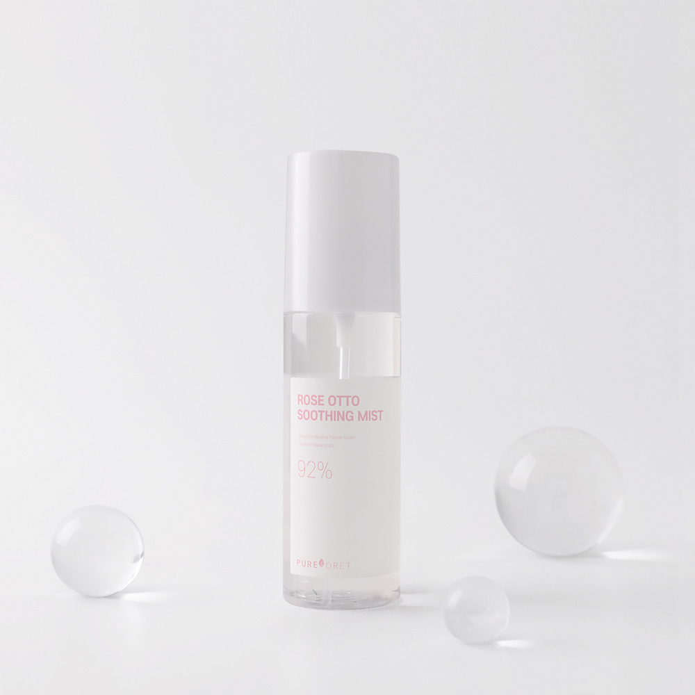퓨어포레 로즈오또 로즈워터 쿨링 진정 수분 수딩 보습 스킨 페이스 얼굴 미스트 90ml - 상세 이미지 3