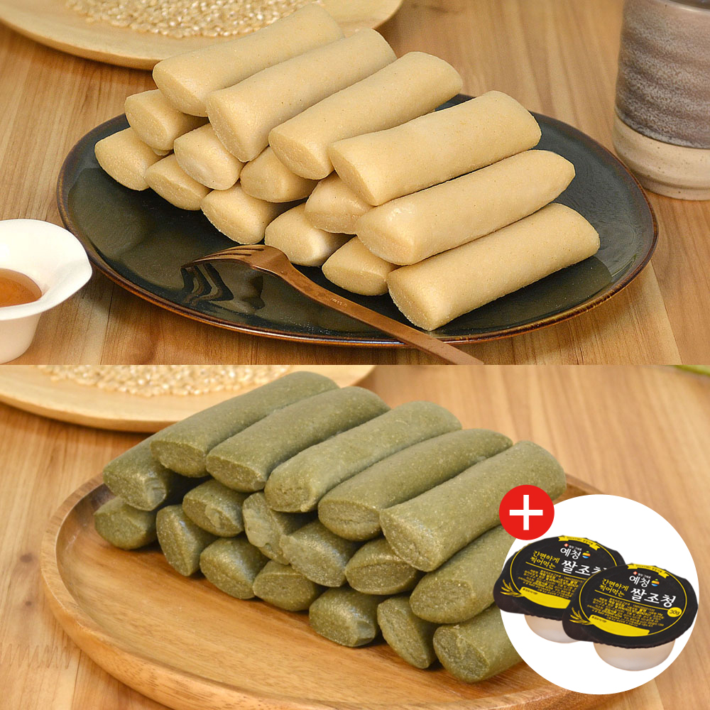 우리쌀로 만든 가래떡 먹을복세트 (발아현미+현미쑥) 총 2kg : 양주골 호랑떡