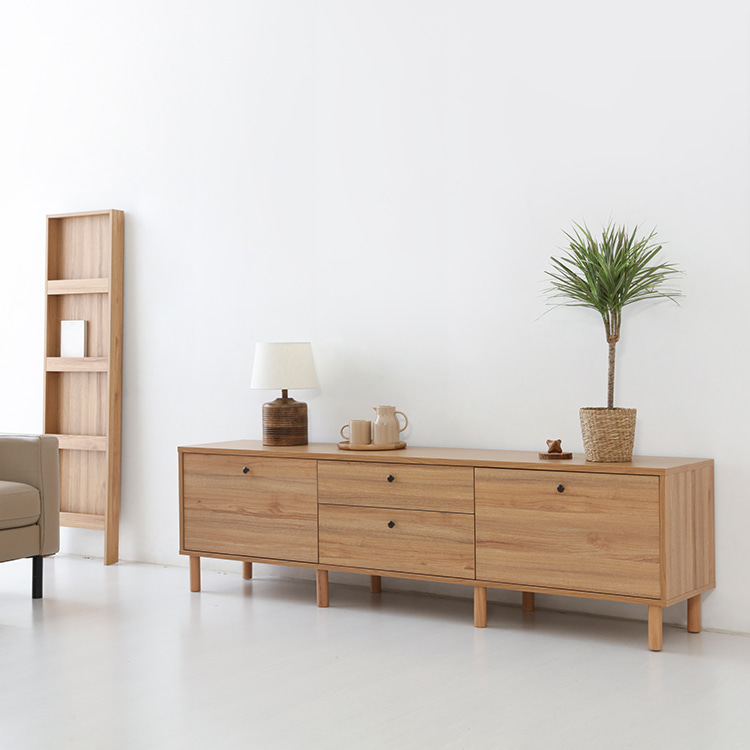 원목 TV다이 서랍장 낮은 거실장 75인치 85인치 티비다이 거실 티비장 1900