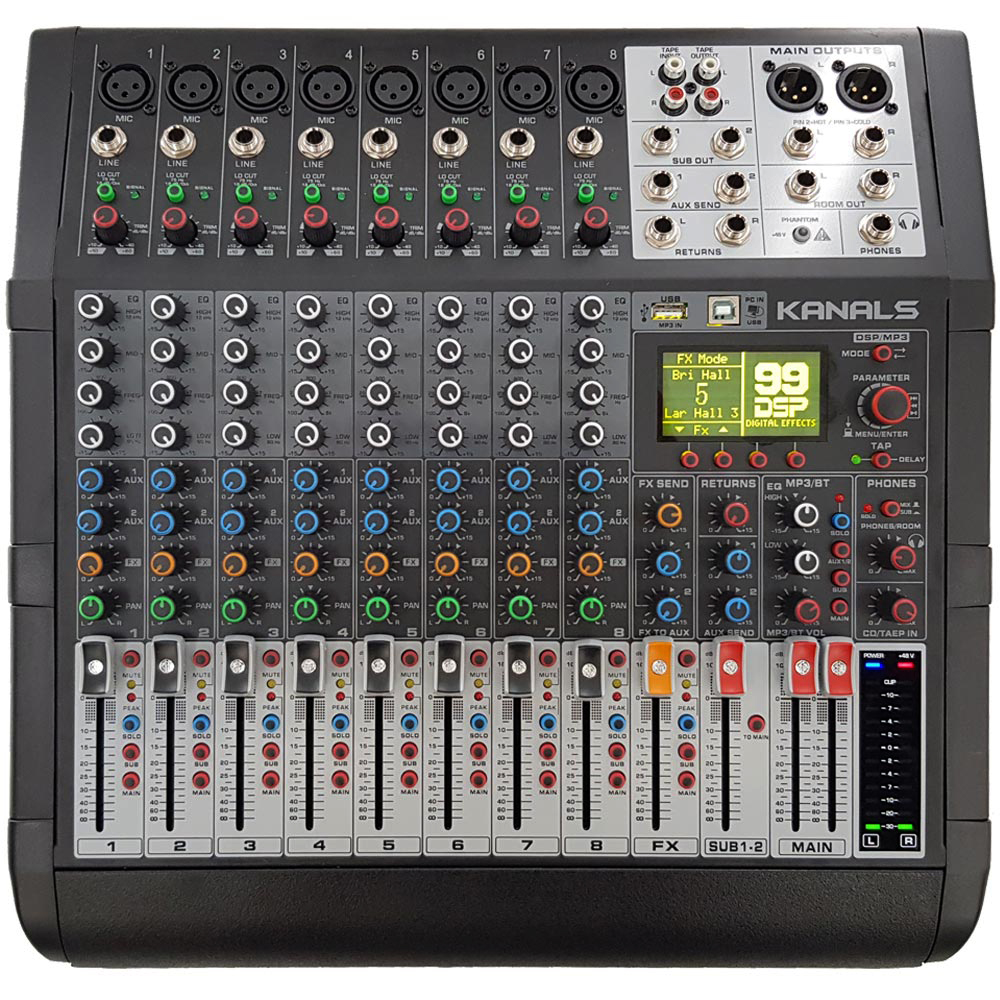 카날스 BKT-1400 파워드 믹서 오디오 인터페이스 내장