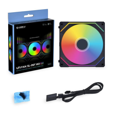 리안리 UNI FAN SL-INF 140 RGB (1PACK) 시스템 케이스 쿨러 (블랙)