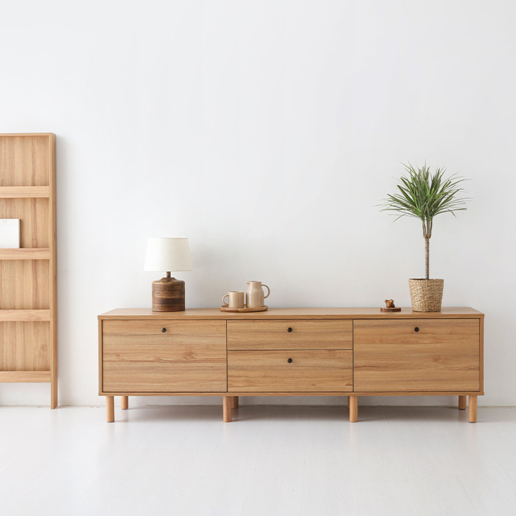 원목 TV다이 서랍장 낮은 거실장 75인치 85인치 티비다이 거실 티비장 1900