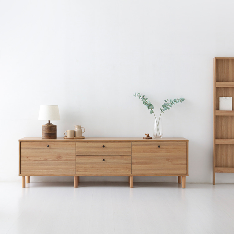 원목 TV다이 서랍장 낮은 거실장 75인치 85인치 티비다이 거실 티비장 1900