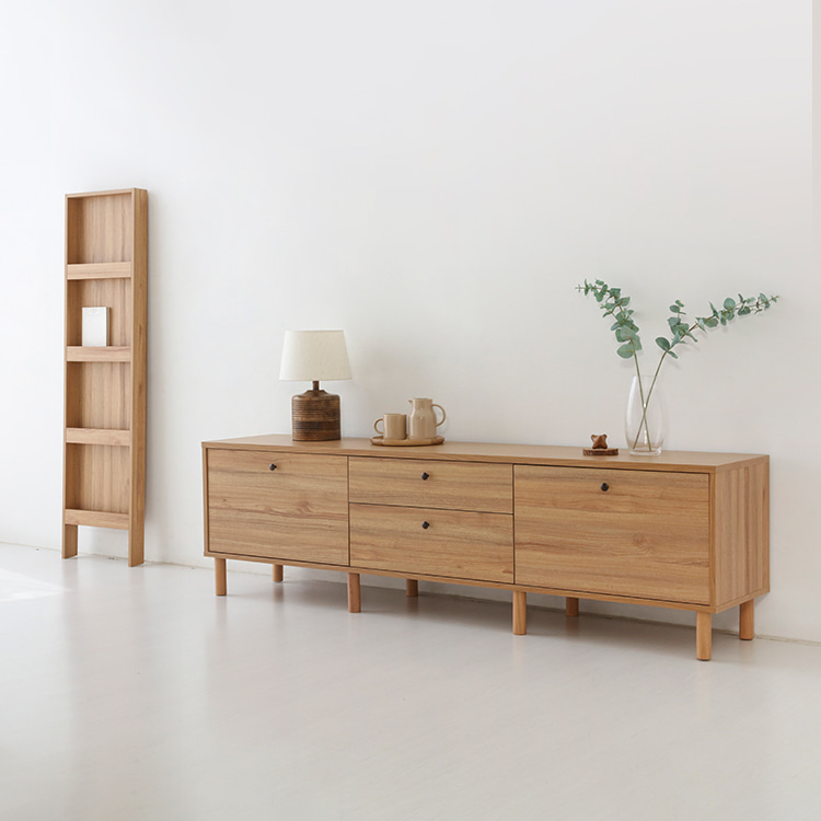 원목 TV다이 서랍장 낮은 거실장 75인치 85인치 티비다이 거실 티비장 1900