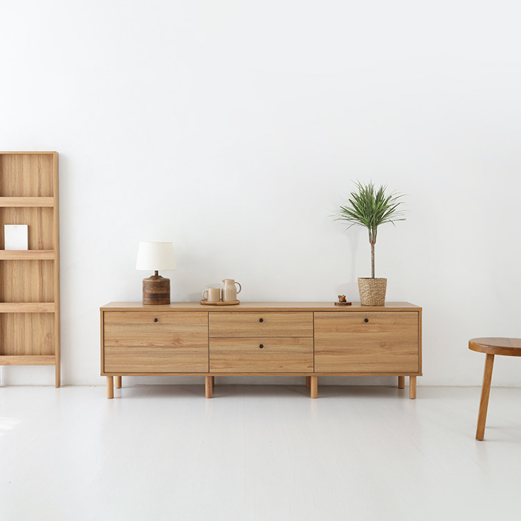 원목 TV다이 서랍장 낮은 거실장 75인치 85인치 티비다이 거실 티비장 1900