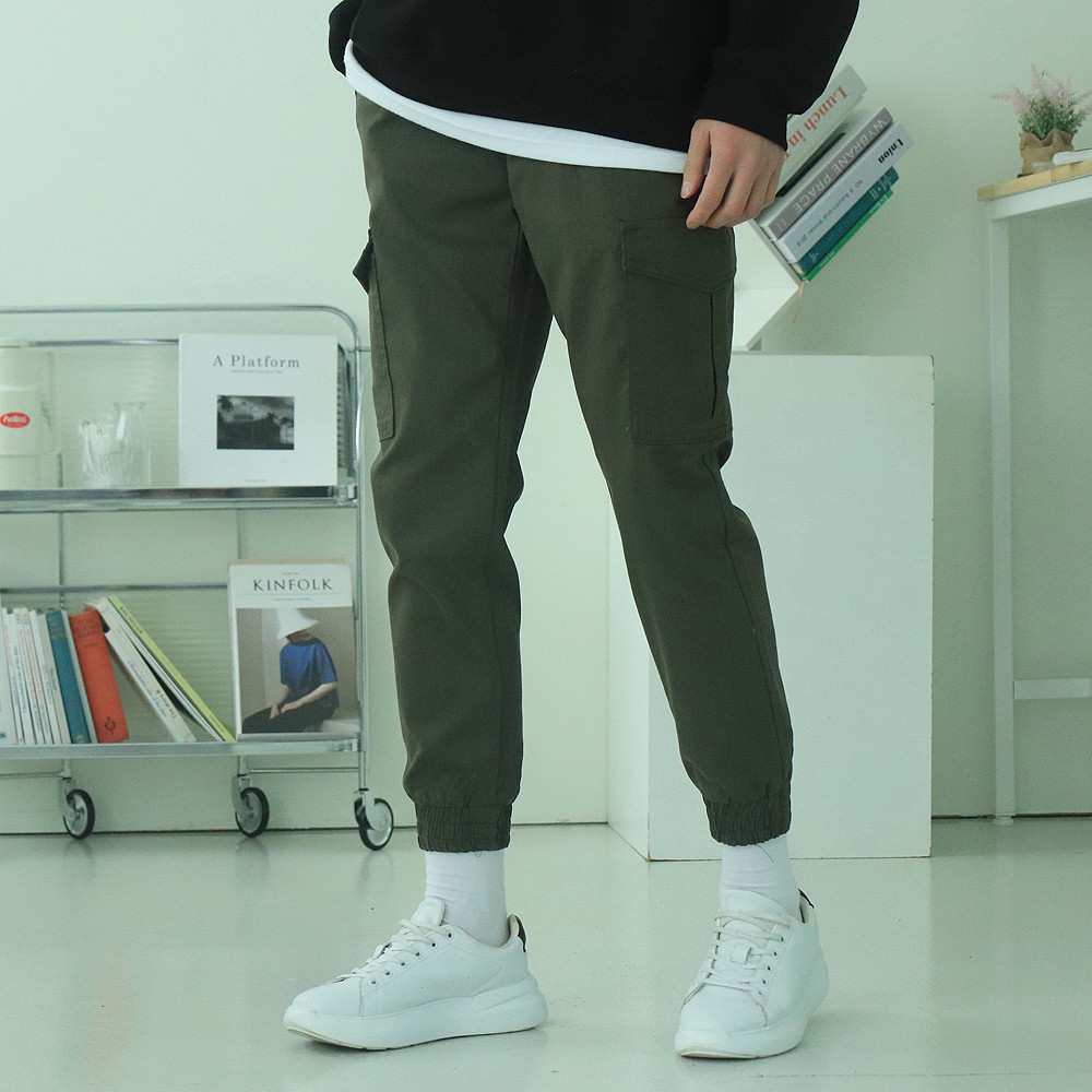 카고조거팬츠 남자조거팬츠 빅사이즈 밴딩 남성면바지 이미지 2