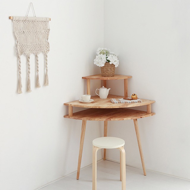 코너 테이블 삼각 모서리 틈새 좁은 미니 테이블