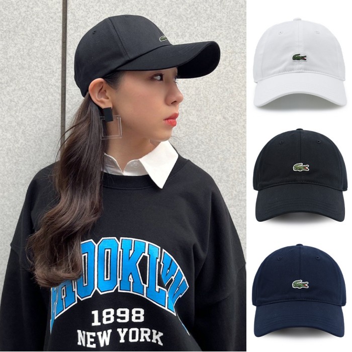 라코스테 남자 여자 코튼 볼캡 야구 모자
