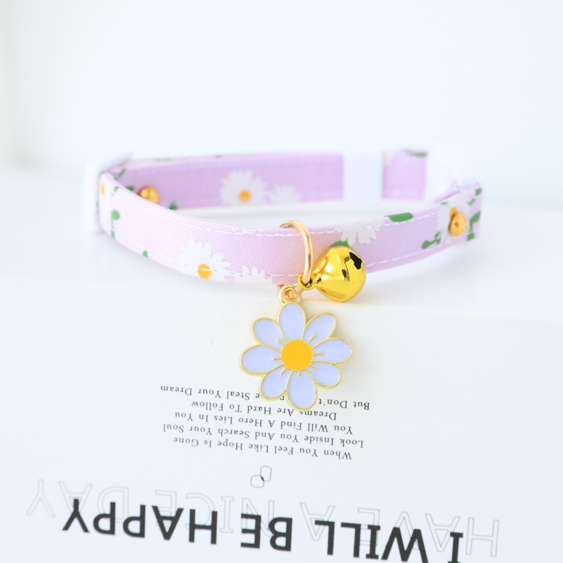 다묘집사 고양이 꽃 장식 목걸이 - 상세 이미지 4