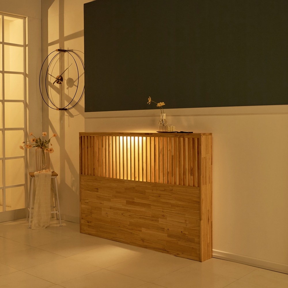 원목 침대헤드보드 저상형 침대헤드 선반 프레임 퀸