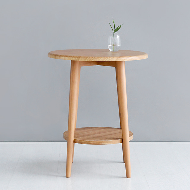 쇼파 사이드테이블 원형 원목 미니 소파 보조 테이블 간이탁자