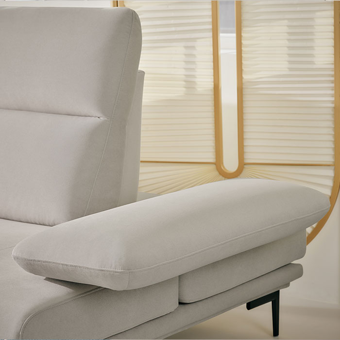 [에싸] 클로에 4인 스윙기능 리브 패브릭 소파+스툴(카시미라, 크라비츠 옵션)