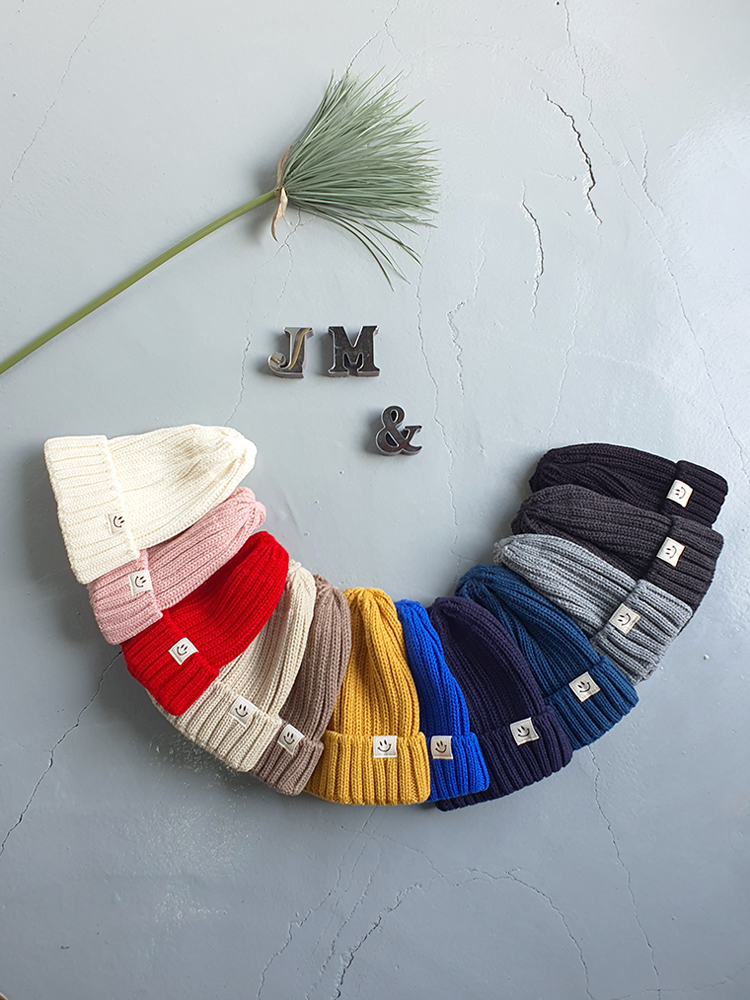 (무배) 스마일 패치 비니